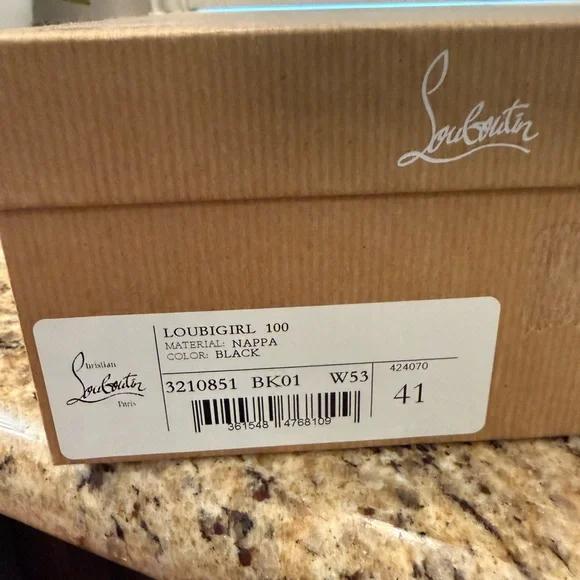 Christian Louboutin LoubiGirl 100 Black Leather Heels Size 41 - Picture 13 of 13